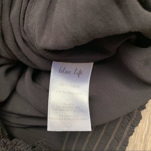 Blue Life Beach Bunny Shorts High Rise Waist Smocked Soft Black Size Medium - Picture 10 of 11